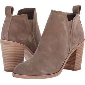 Dolce Vita Taupe Suede Heeled Boots